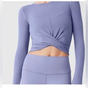 Alo cover long sleeve top - plum M